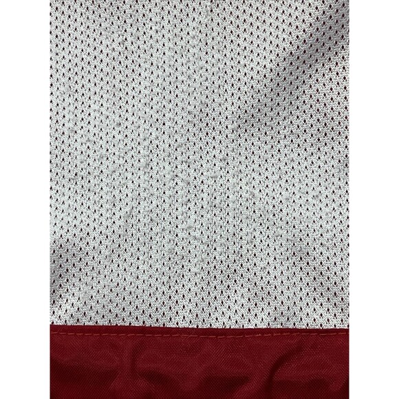 Vintage 90's Nike Full Zip Vented Rain Jacket Red White Swoosh Windbreaker Sz M - Picture 13 of 14